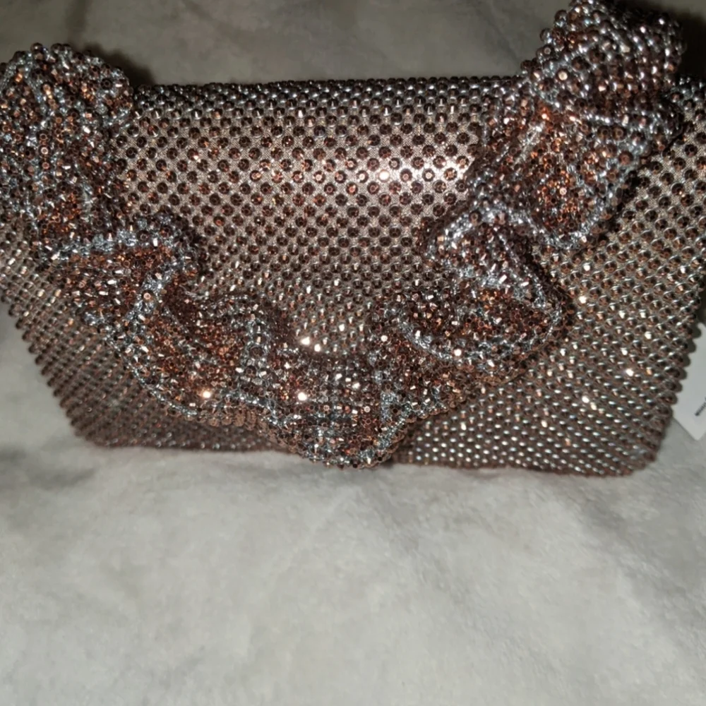 Jessica McClintock Beaded Tan Bag